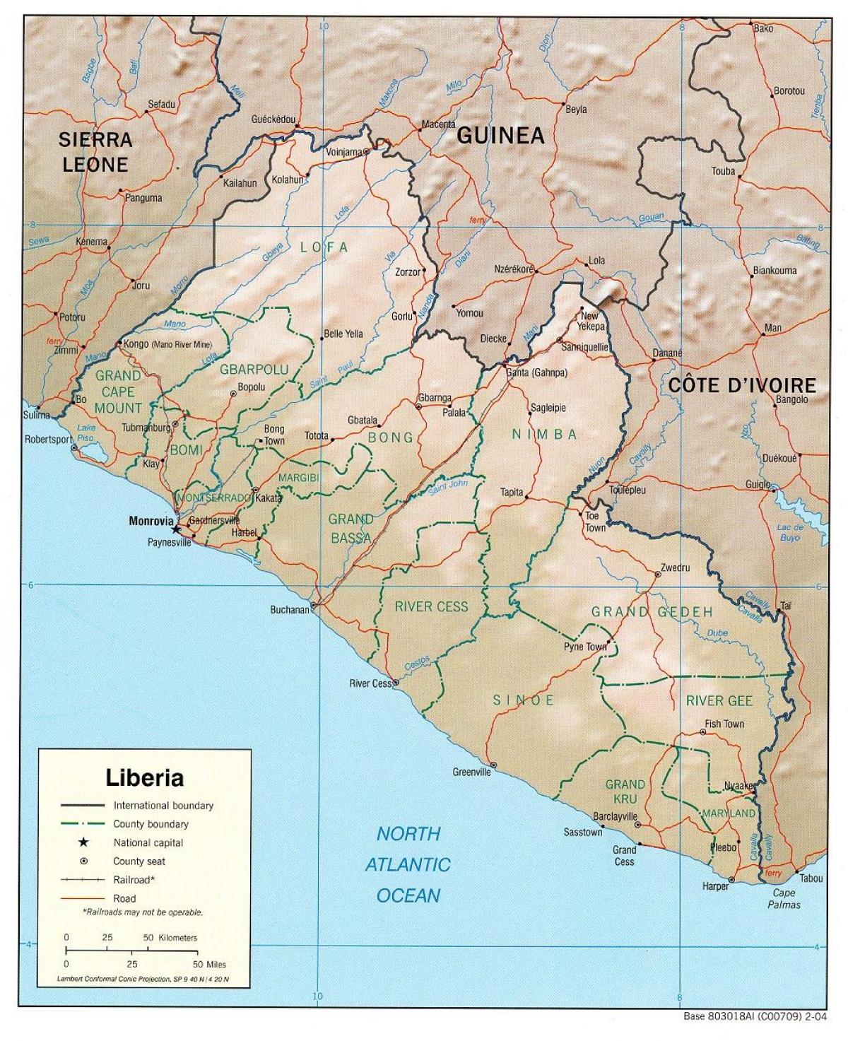 kat jewografik kat jeyografik nan Liberya