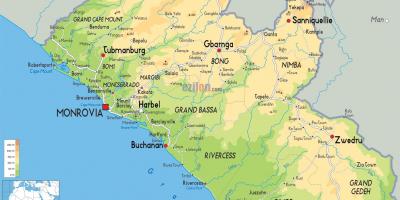 Trase kat jeyografik la nan Liberya